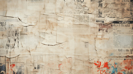 Aesthetic Torn Newspaper Montage