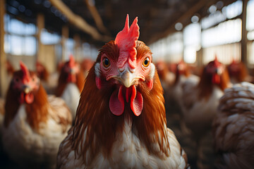  Broiler Chickens and Hens in Cages