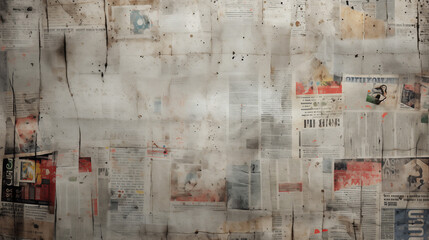 Aesthetic Background with Torn Newsprint