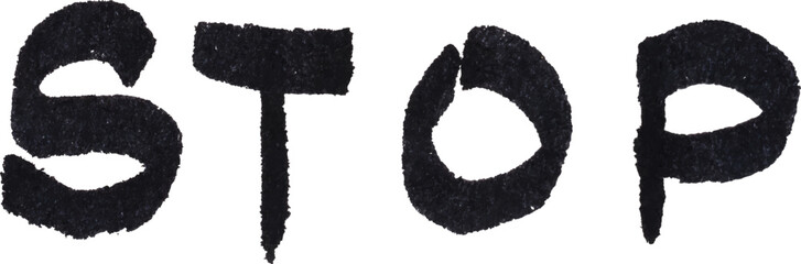 Handwritten inscription stop with a black felt-tip pen - obrazy, fototapety, plakaty