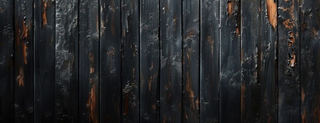 Peeling Paint on Wooden Fence