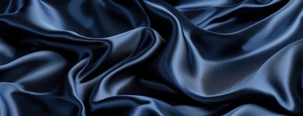 Fototapeta premium Close Up View of Blue Fabric