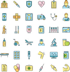 Sports doctor icon. Outline sports doctor vector icon thin line color flat on white