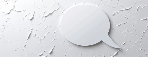 White Speech Bubble Hanging on Wall