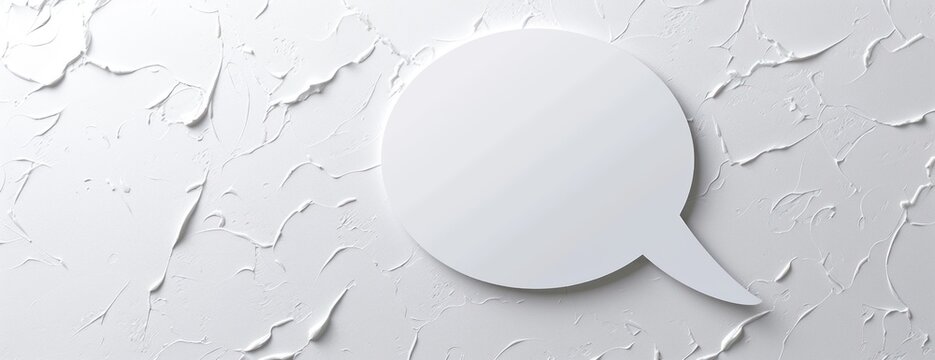 White Speech Bubble Hanging on Wall