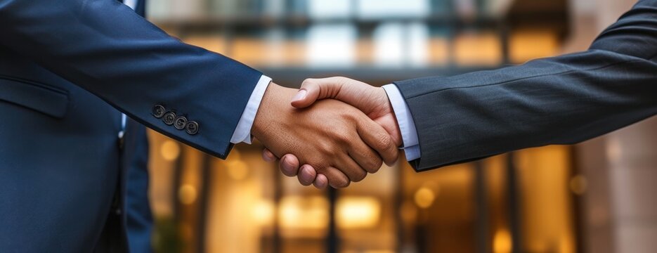 Close-Up of Two People Shaking Hands