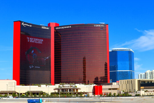 Las Vegas, Nevada &ndash; December 7, 2023: Conrad Las Vegas At Resorts World located at 111 Resorts World Ave, Las Vegas, NV