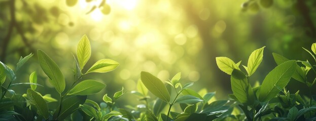Sunlight Peeking Through Plant Leaves