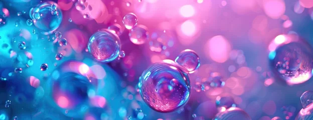 Fotobehang Floating cosmetic essence liquid bubble © FryArt Studio