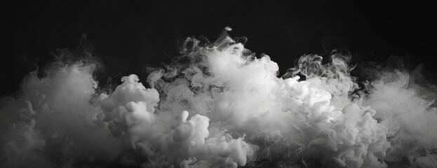 Monochrome Smoke Cloud - obrazy, fototapety, plakaty