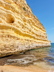 Cliffs and caves in Benagil, Algarve, Portugal - 728850511