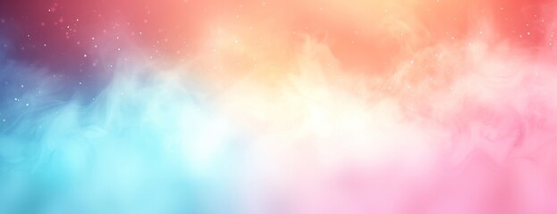 Colorful Background With Clouds and Stars