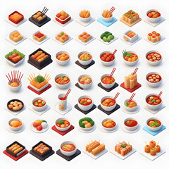 chinese food icon sets