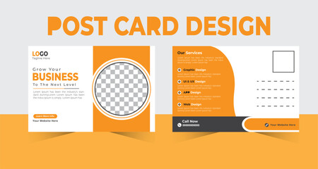 Vector corporate business post card template