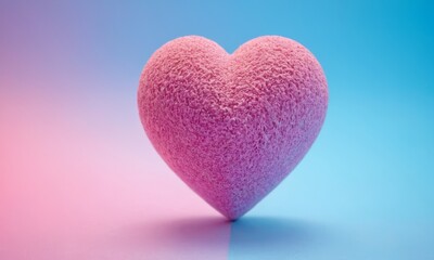 Obraz premium Textured heart shape on pastel background