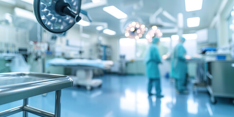 Blurred background of modern operating room - obrazy, fototapety, plakaty
