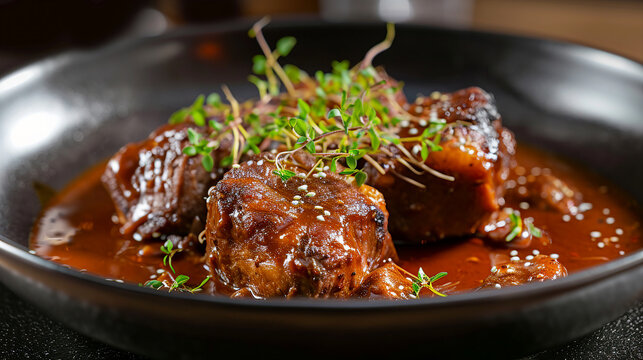 Carrillada - Braised Pork Cheeks Photo
