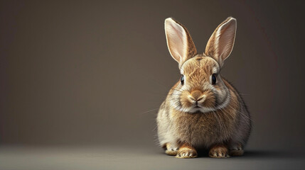 Fototapeta premium Rabbit On A Purple Background