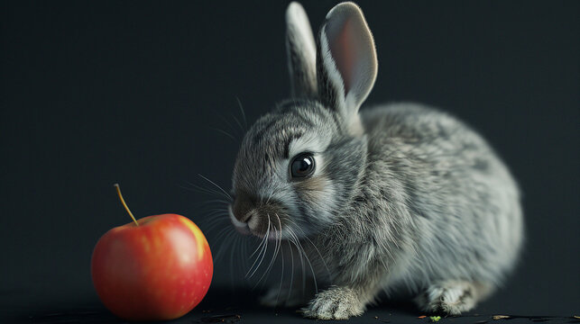 Rabbit With An Apple