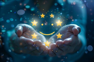 Create Radiant Art with Yellow Smiley Faces: Happy Emoticons and Expressive Icons - Vector Art for Blue Icons, Radiant Emoticon, and Expressive Art - obrazy, fototapety, plakaty