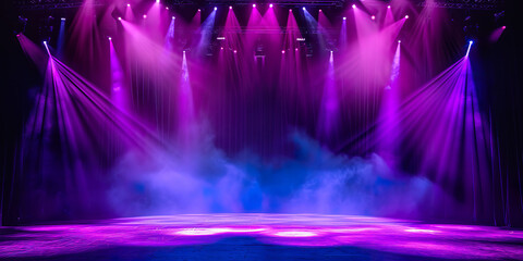 Concert stage light background with spotlight