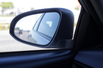 Rear view mirror of car