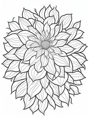 flowers coloring book for children and adults