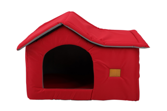 Pet kennel, fabric nest house for small dogs and cats, isolated white and transparent background. isolated png background.