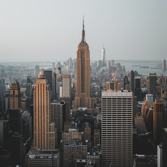 Majestic View of the Empire State Building Amidst Cityscape
