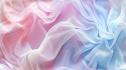 Obraz premium a close up of a pink and blue background with a blurry image of a sheet of fabric in the center of the image is a pink, blue, white, pink, blue, and blue, and white, and pink background.