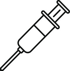Syringe animal injection icon outline vector. Veterinary help. Sick operation