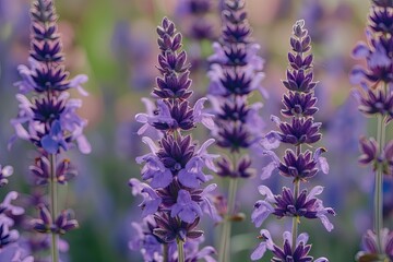 Fototapeta premium Close up of Salvia sclarea also known as clary or clary sage