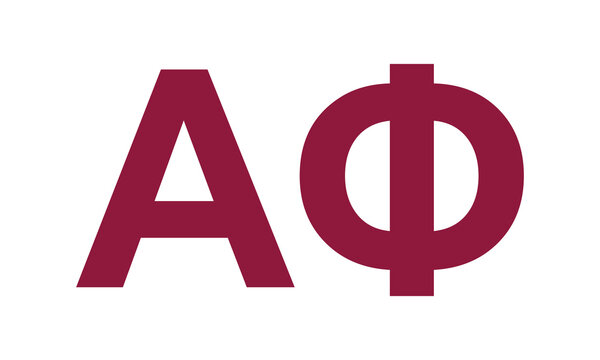 Alpha Phi greek letter, ΑΦ greek letters, ΑΦ
