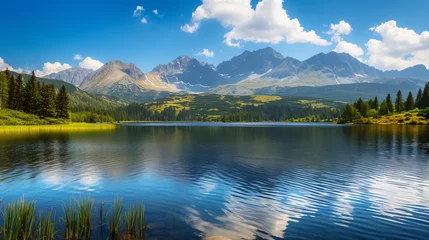 Foto auf Acrylglas Tatra Beautiful Scenery of Tatra mountains and lake.