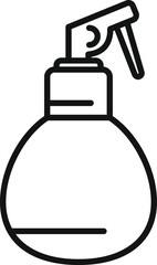 Water spray coiffure icon outline vector. Portrait model. Lady head style