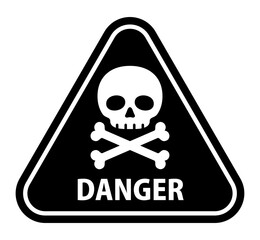 ドクロマークの危険警告サイン