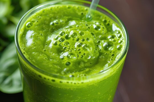 Smoothie made with green ingredients