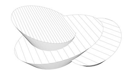 Architectural drawing. Futuristic 3d background