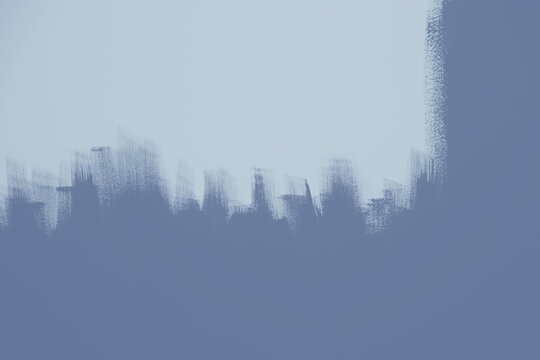 Photo of paint with a dynamic brushstroke texture and contrast between light and dark shades. Backdrop for graphic resource or decorative copy space on websites. Baby blue chambray nova voilet tones