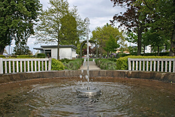 Zierbrunnen in den Rheinanlagen in Bingen