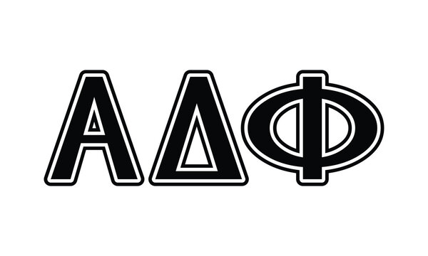 Alpha Delta Phi greek letter, ΑΔΦ greek letters, ΑΔΦ