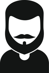 Fashion male adult icon simple vector. Funny facial. Smile style model