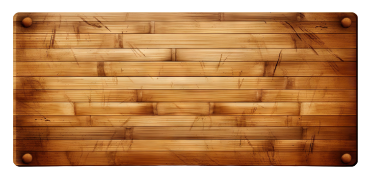 Bamboo sign plate cut out