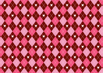アーガイル×バレンタイン(ローズピンク)