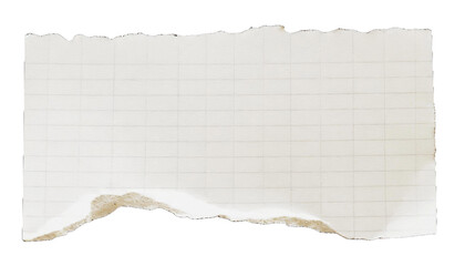Ripped Paper note memo grid vintage scrapbook high quality isolated
