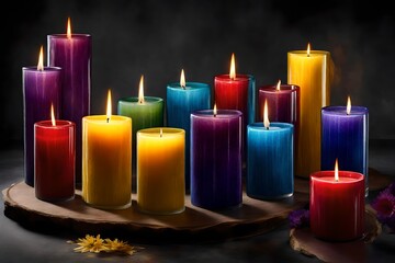 candles on a dark background