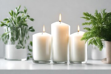 Fototapeta na wymiar candles on a table
