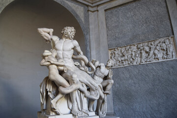Escultura de Laocoonte en Roma, Italia