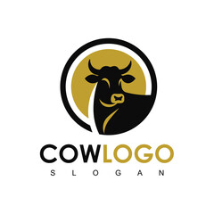 Cow Logo. Premium Cow farm product logo design vector. Vintage Cattle Angus Beef logo