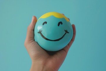 Smiling Emoji squishable toy Smiley, Vector Design bright grin. Star rating love sybol customer review. Happy feedback ball reproduce happy smile. clarity crm client service